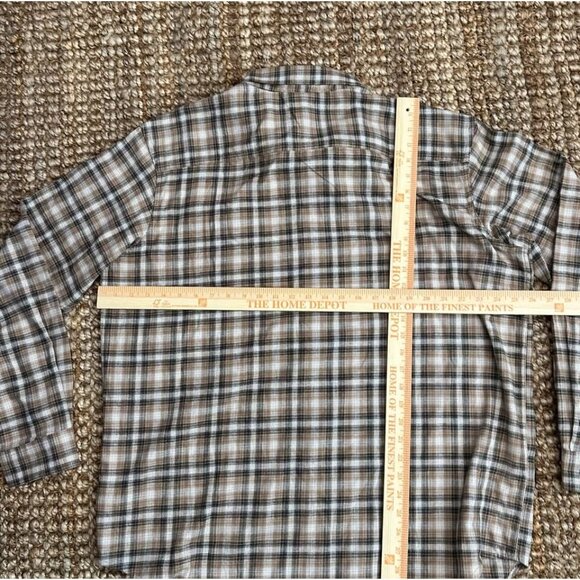 Columbia Neutral Tan Beige Flannel Button Down Shirt (XL) Mens - Picture 5 of 6